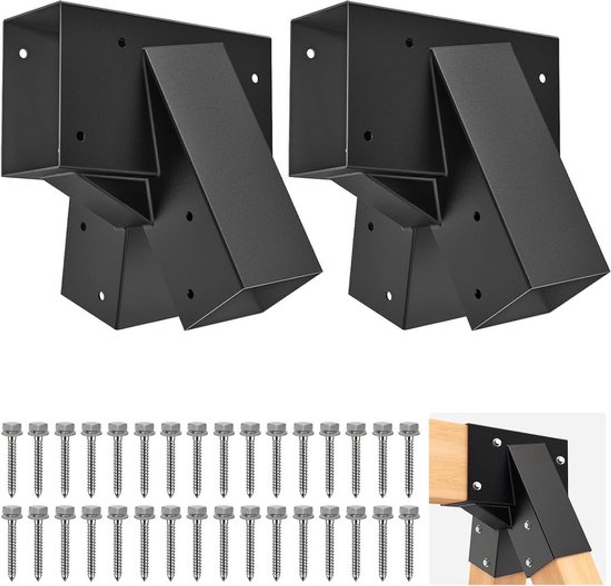 Zware Schommelset-Beugels - A-frame hardware kit voor schommels, geschikt voor 4x4 palen en 4x6 balken - Duurzame DIY-beugels voor achtertuinschommels en speeltoestellen