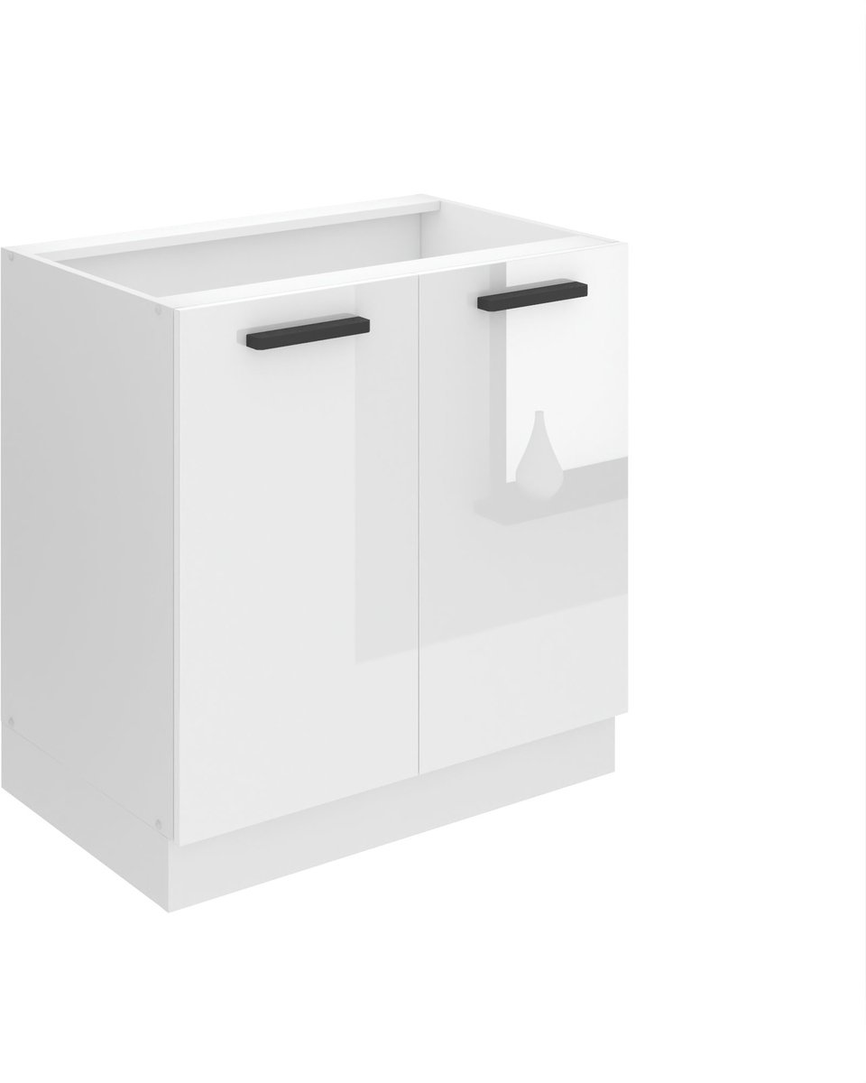 BELINI Keukenonderkast SD 80 cm met 2 Deuren - Wit Hoogglans
