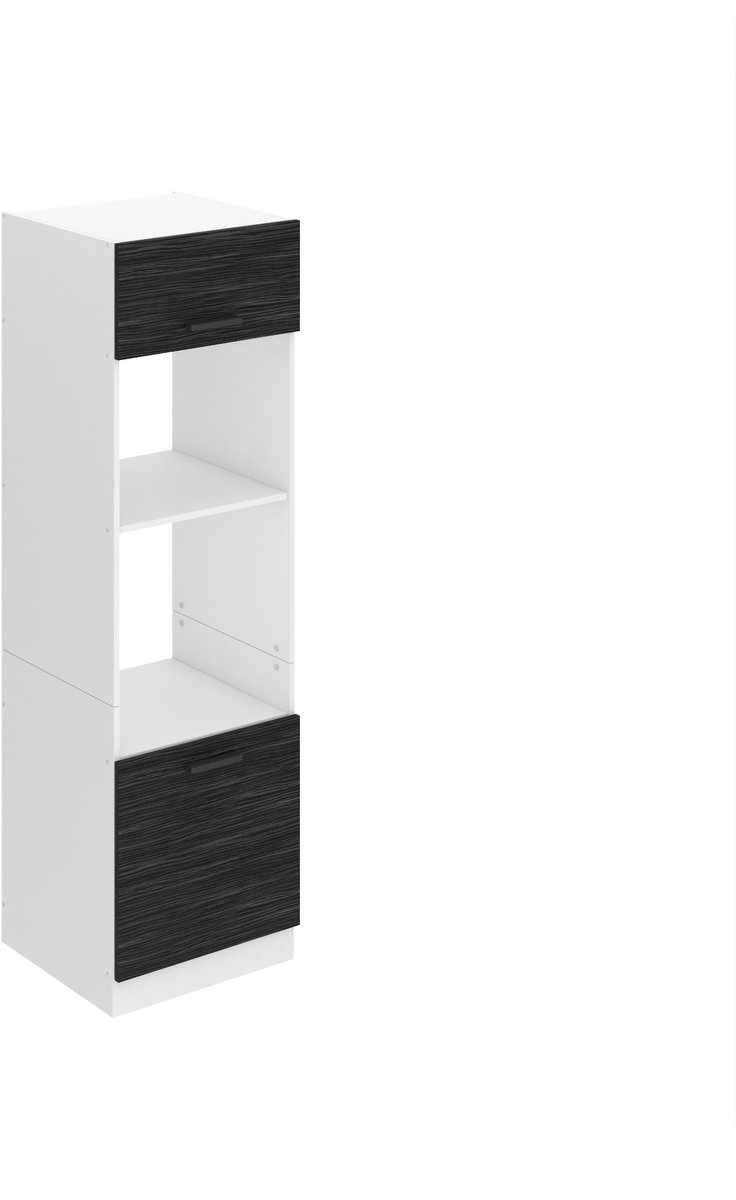 BELINI Magnetronkast SSP 60x204 cm met 2 Deuren en 2 Planken - Koninklijk Ebbenhout