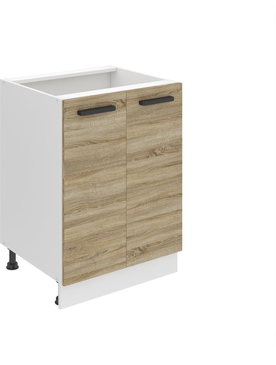 BELINI Keukenonderkast SD2 60 cm met 2 Deuren - Sonoma Eiken