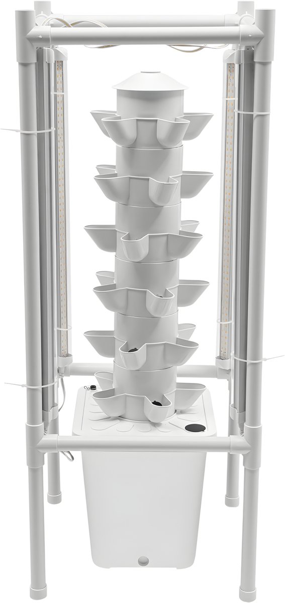 30-HOLE HYDROPONIC KOLONNE - 6-LAAGS GROENTETORING - HYDROPONISCH TEELTSYSTEEM