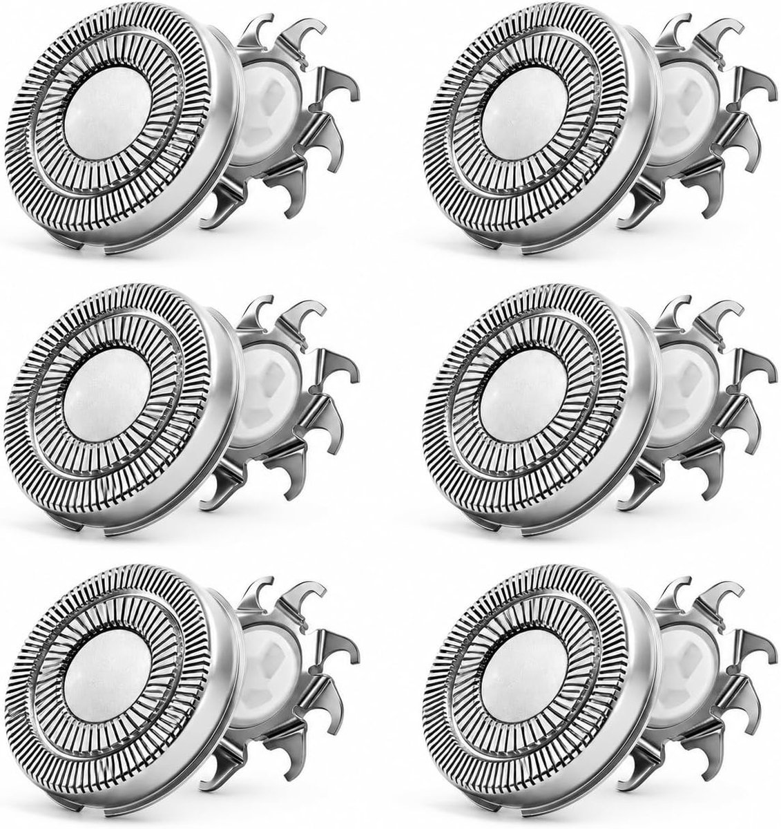 6 scheerkoppen reservemesjes voor Philips Series 3000 en AquaTouch AT8xx AT7xx, hoogwaardige heren scheermesjes met reinigingsborstel en duurzame scheeraccessoires