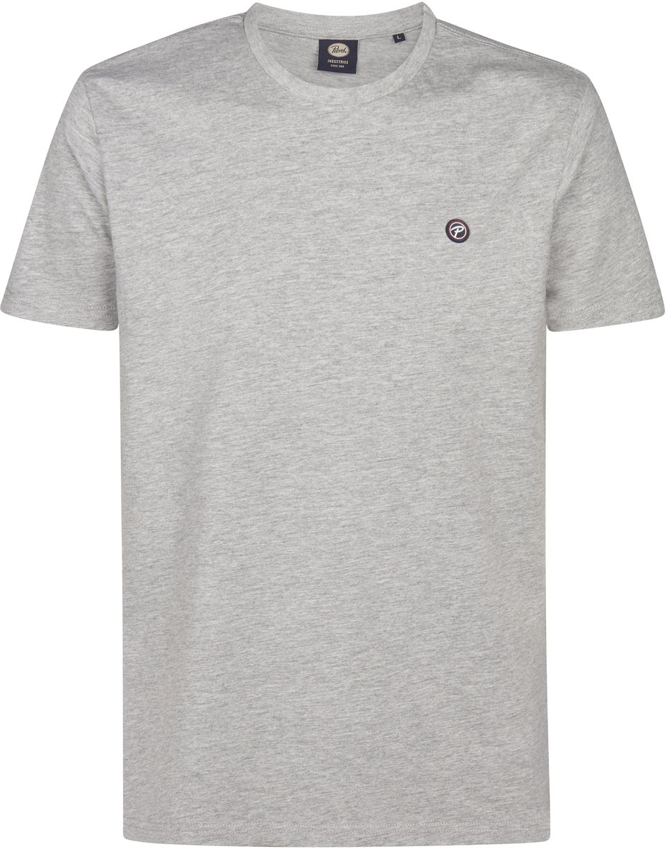Petrol Industries T-Shirts Heren - Ronde Hals - Korte Mouwen - 100% Katoen - Met Logo - Basis Shirt - Herenkleding - Grijs - Maat XXXL