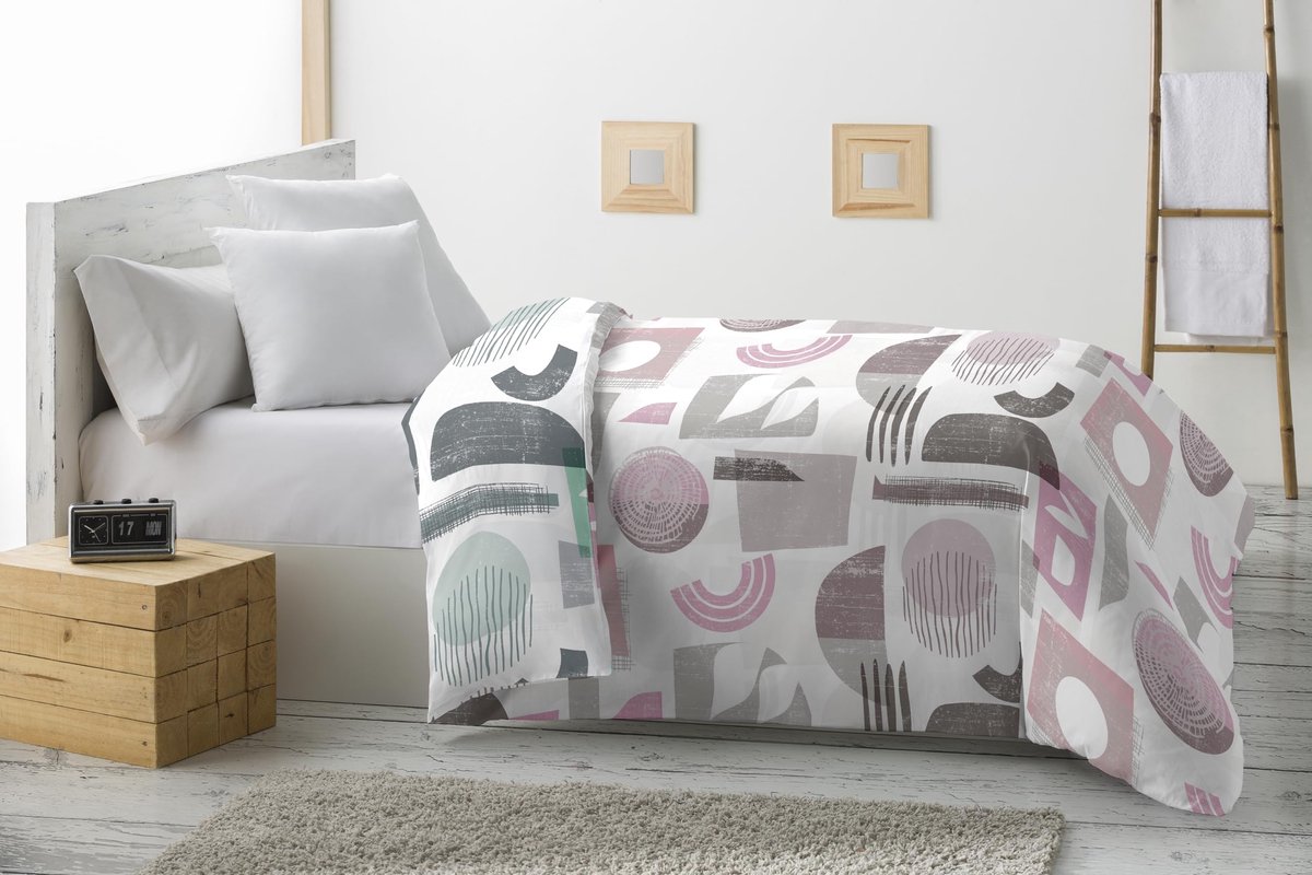 SnelShoppen - Elva Omkeerbaar Dekbed Microvezel 360 g/m² Zacht Ademend 180x260 cm Voor Winter Herfst Lente Bed 90 cm
