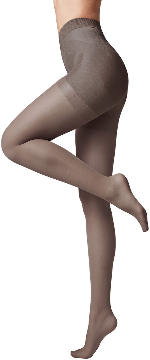 SnelShoppen - Elegante Damespanty met Push-Up Effect - Glad X-PRESS 40 - Grafietkleur - Maat 20 - Modellerende Panty voor Feest en Dagelijks Gebruik