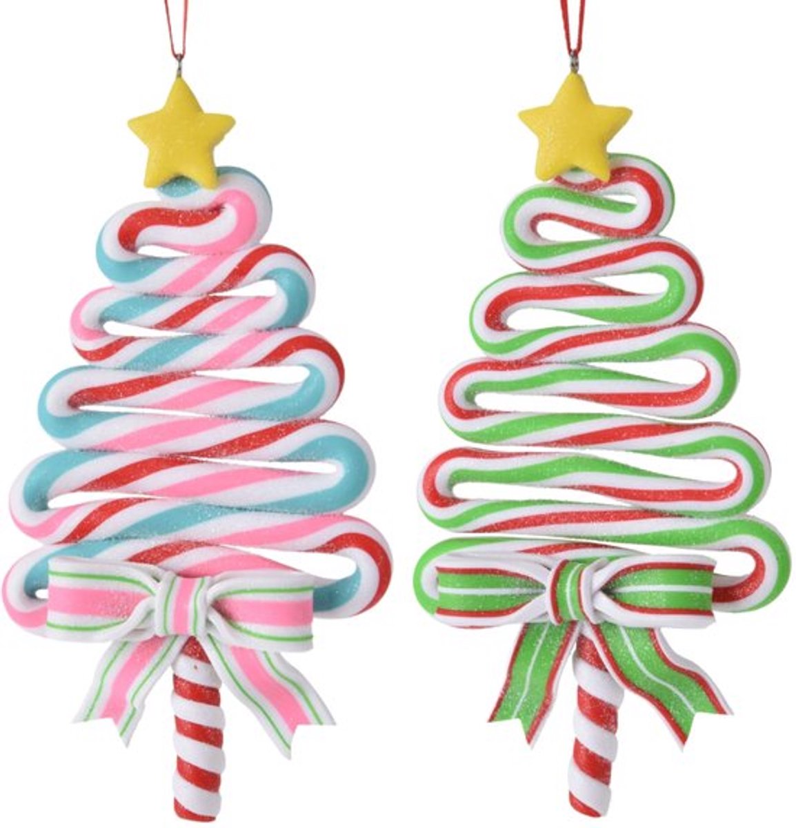 Kerstboomhanger Peperkoek - Kerstversiering - Suikerstok - Ornamenten - Duurzaam PVC - Set van 2 Stuks