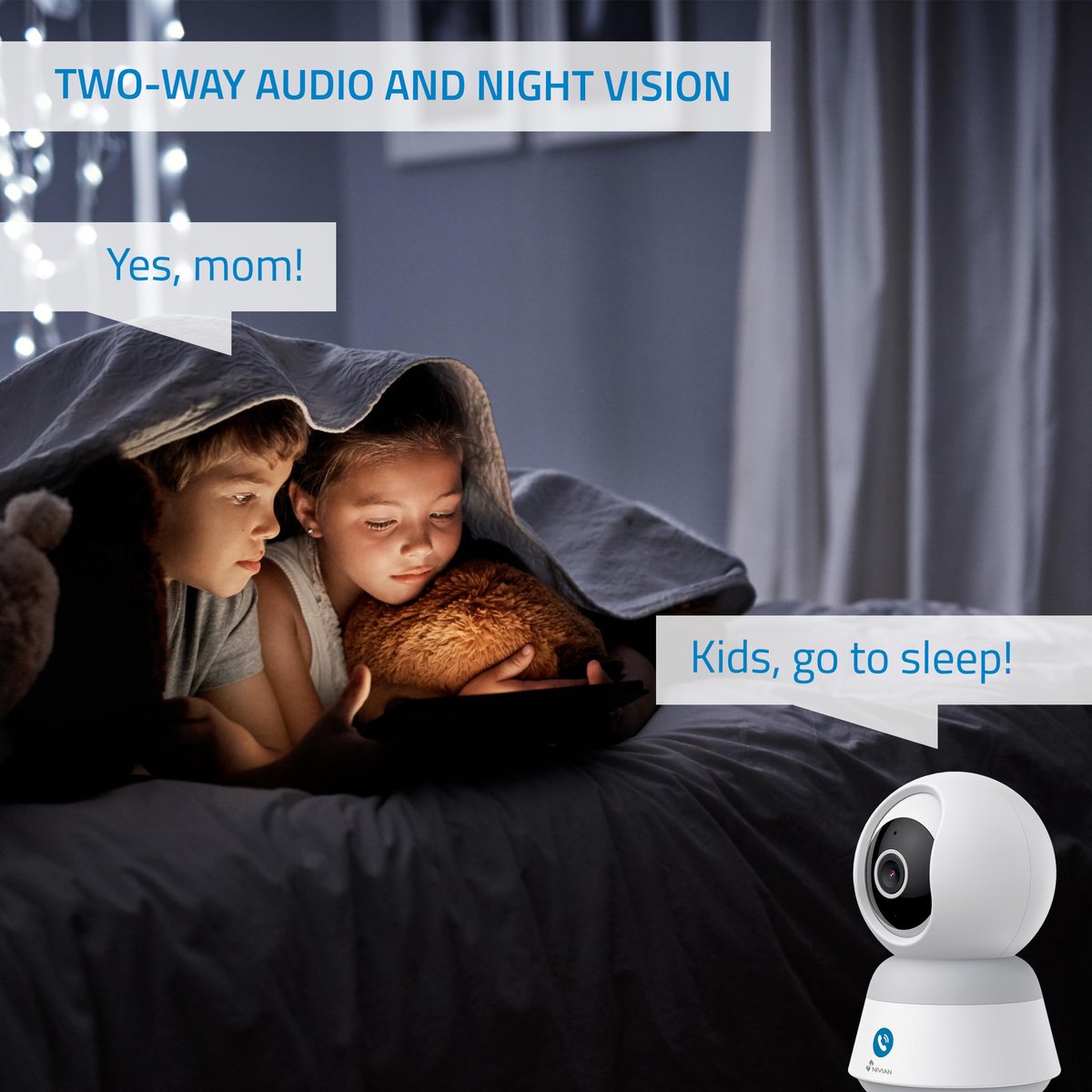 SnelShoppen - Bewakingscamera Binnen 360 Graden Wifi 4 MP Super HD met Menselijke Detectie, Auto-Tracking, Bidirectionele Audio, Compatibel met Alexa