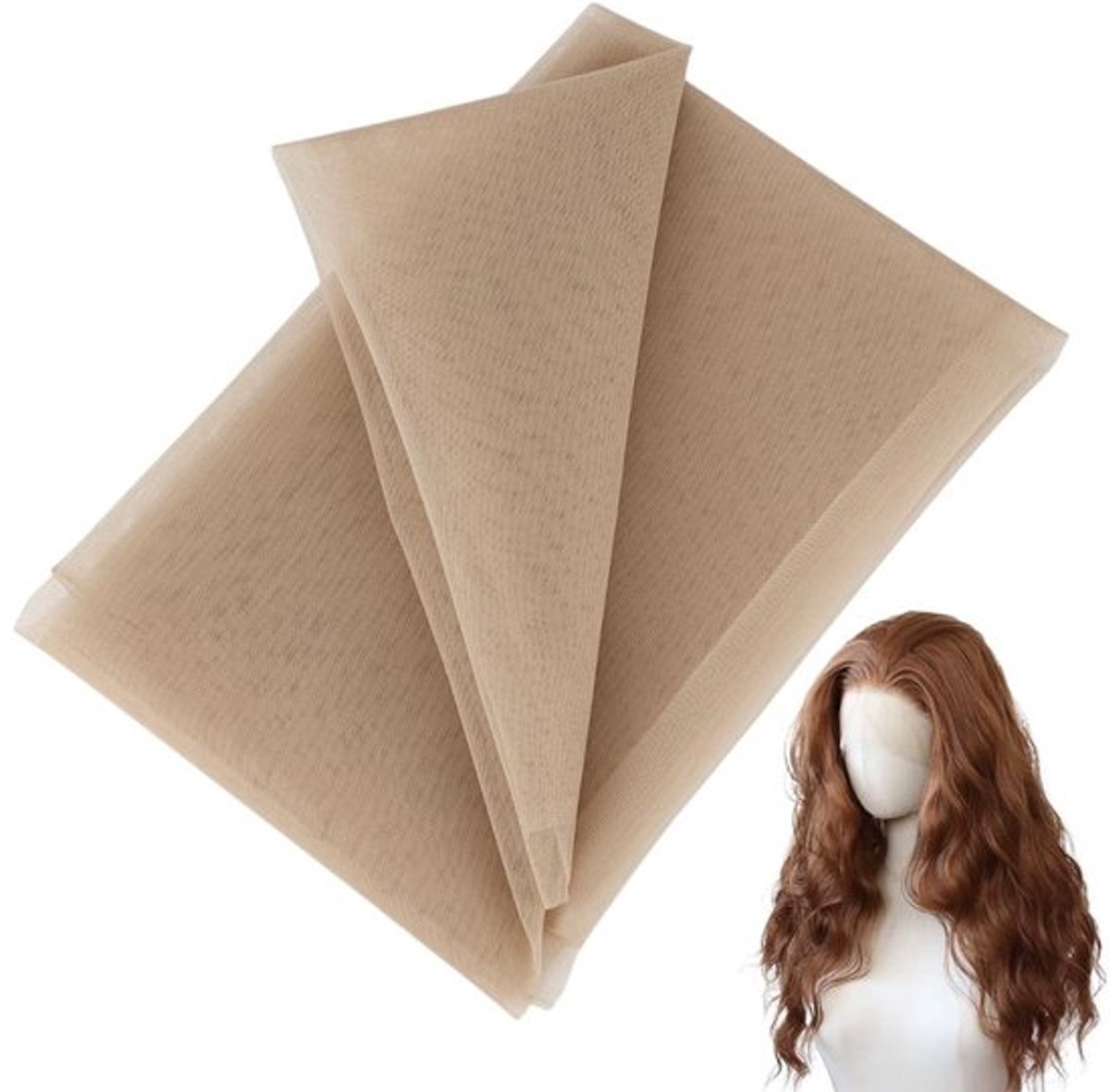 Pruiknet 0,9m/1 yard - Lace Net - 1,35m Breedte - Bruin - Lichtgewicht - Ademend Materiaal - Haarnet