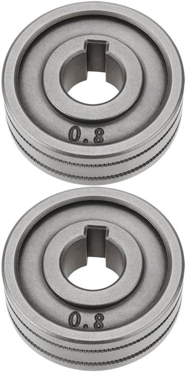 Aandrijfrollen 30 mm - Gekartelde Groef - Staal - 2 Stuks - Compatibel met MAG/MIG - Soepele Antislip Voeding - Lasrol