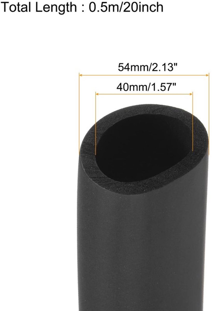 Isolatieslangen voor warmteregulatie - Isolatieverpakking - 40 mm ID/20 inch - Zwart - Sanitaire installaties - Duurzaam materiaal - Isolatiebuizen