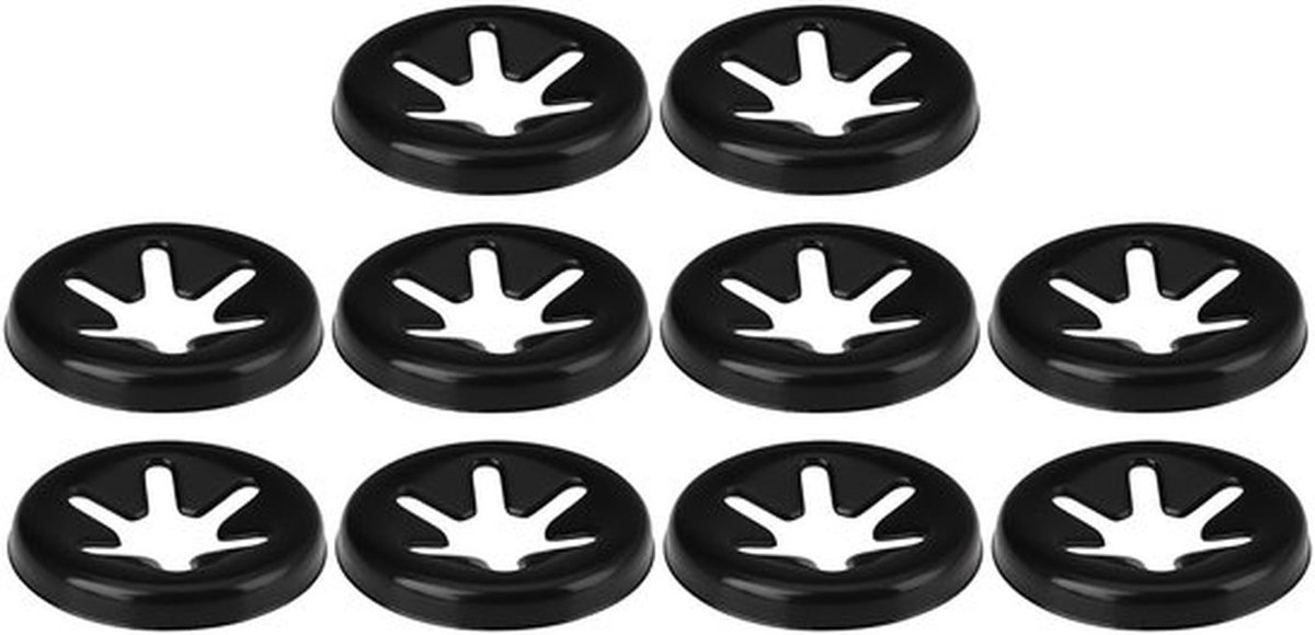 Wasmachine Clips 100 Stuks - 6-Tanden Sluitringen - Push-On Ontwerp - 4mm Schachten - 11,5mm Buitendiameter - Duurzaam Verenstaal - Asretentie