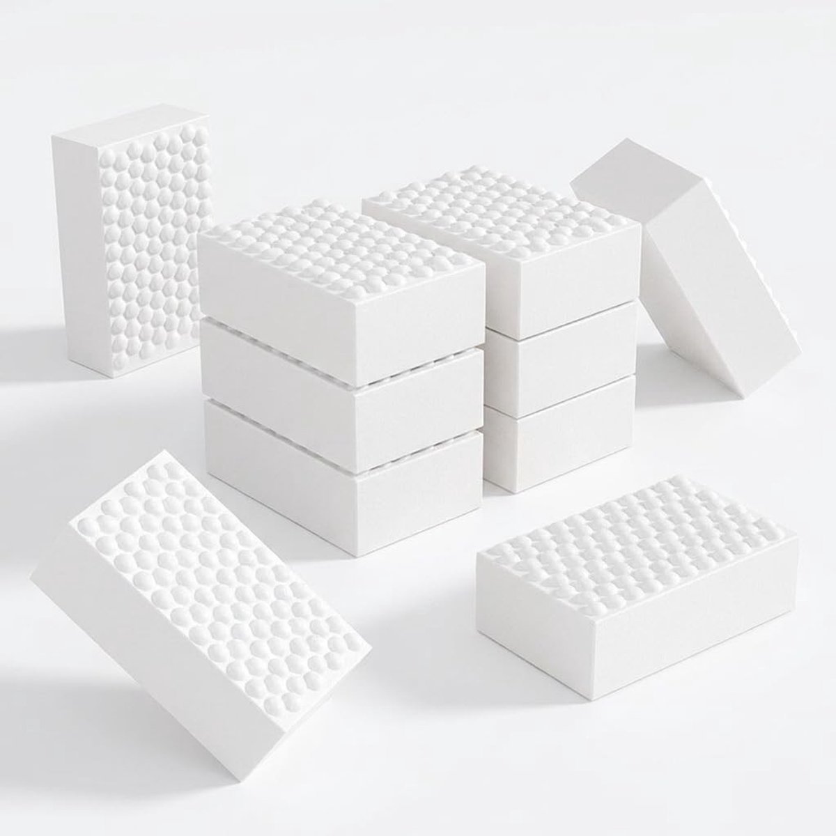 Magische spons van melamine, 10 stuks, hoge dichtheid, ideaal voor reinigen van huis, keuken en badkamer, herbruikbaar en wasbaar zonder chemicaliën