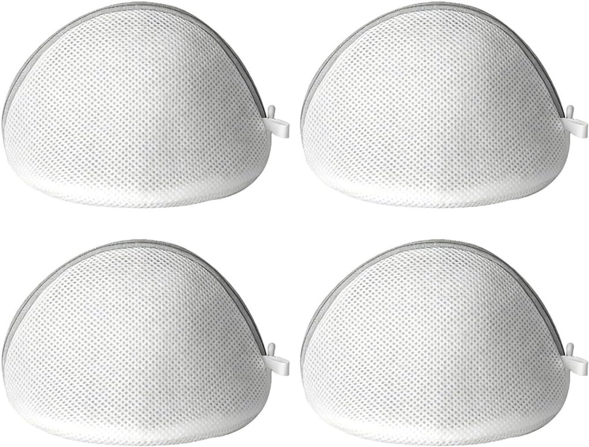 4 stuks wasnetten voor delicate kleding, waszak voor ondergoed en sokken, schelpvorm, beschermt kleding met ritssluiting, ideaal voor de wasmachine
