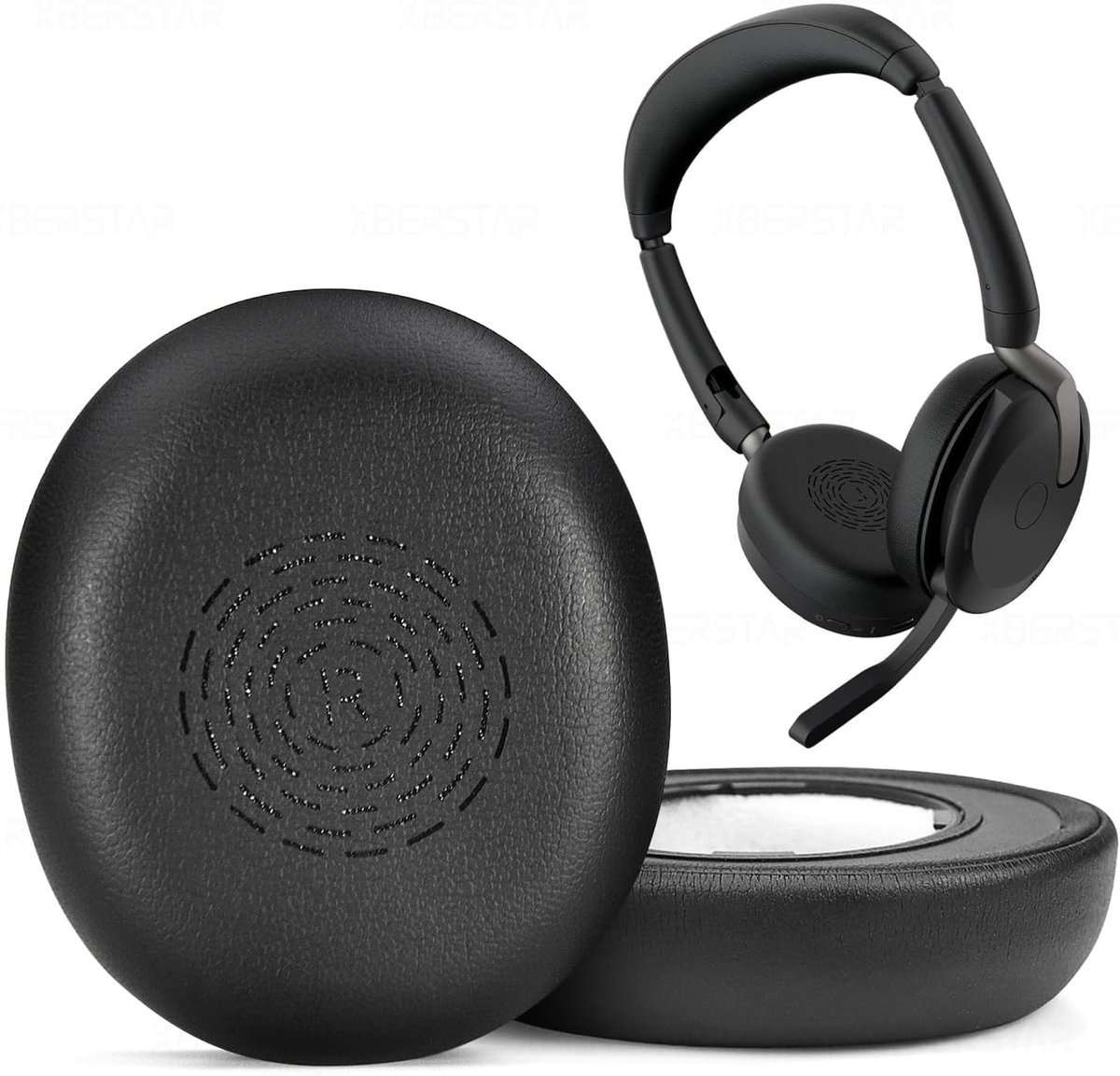 Vervangende Oorkussens voor Draadloze Stereo Headset met Zacht Geheugenschuim en Leer - Comfortabele Oorkussens voor Jabra Evolve2 65