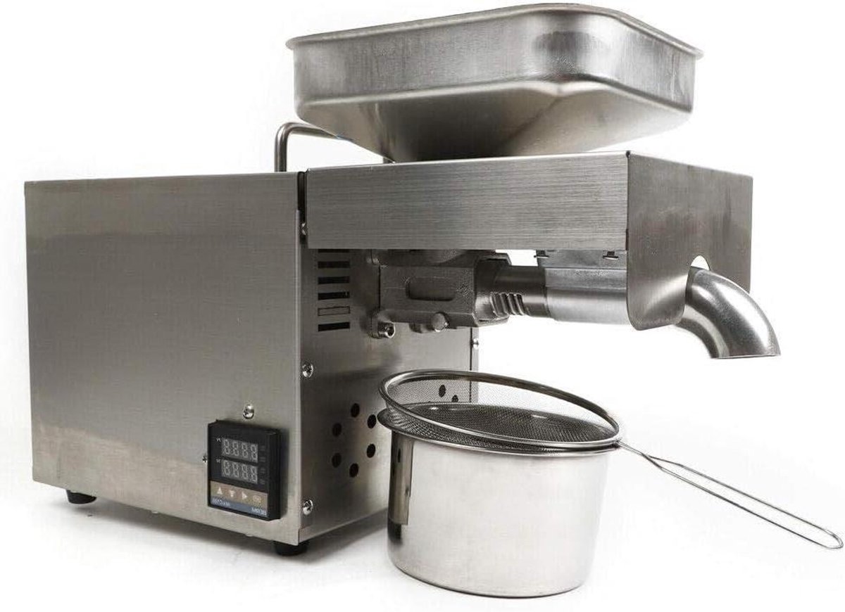 Elektrische Oliepers - Olie Machine - Gezond Eten - Intelligente Temperatuurcontrole - 610 Watt - Wit