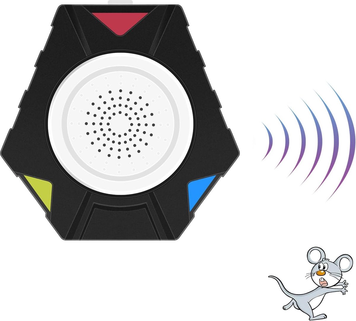 SnelShoppen - Ultrasone Knaagdierverjager - Elektromagnetische Plug-In Knaagdierverjager met Nachtlampje - Ideaal voor Muizen, Ratten, Muggen, Kakerla