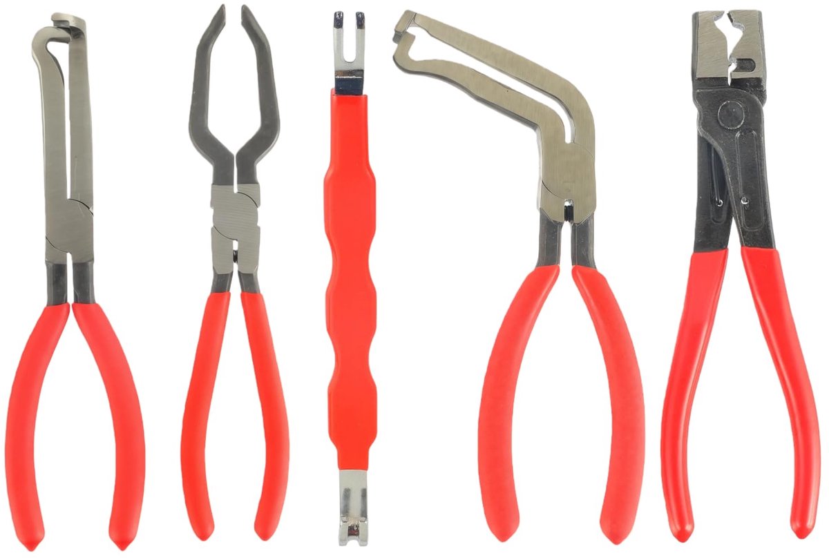 SnelShoppen - Elektrische Gereedschapsset voor Auto, 5-delig, Verbindingsontgrendelingsgereedschap, Klemverwijderingsgereedschap, Klemtang, Duitse Con