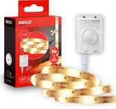 BRILONER - LED Strip oplaadbaar - 1 meter - led-strips met bewegingssensor - ledstrips voor binnen - met batterij - warm wit licht