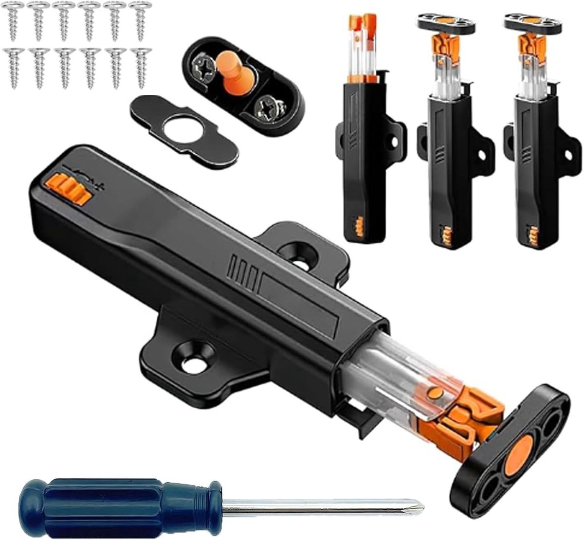 4 Stuks Drukknop Deuropeners met Magnetische Drukfunctie voor Kasten en Lades