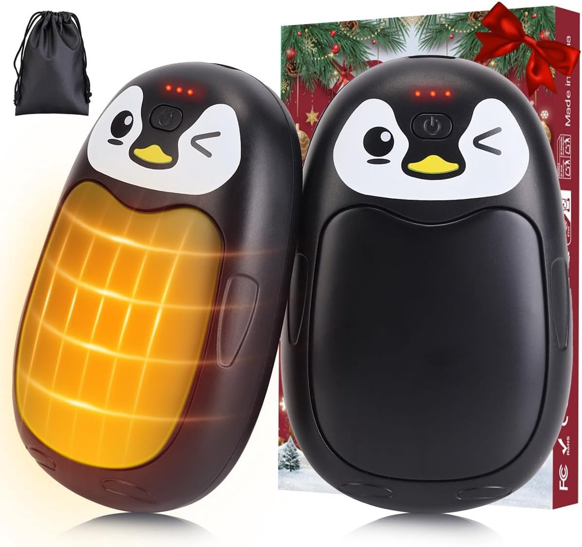 SnelShoppen - Elektrische Handwarmers voor Kinderen, USB-oplaadbaar, 2 Stuks, Draagbare Accu's 4000 mAh, Ideaal voor Winter, Gadgets voor Tassen