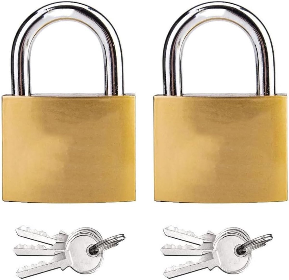 Kleine Hangslot met Sleutels, Mini Hangslot voor Gym Lockers, Reisbagage en Kasten (2 Stuks)
