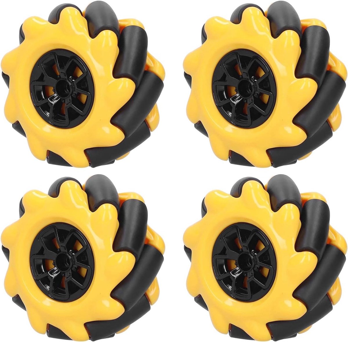 Omnidirectionele wielen 60mm voor robots - DIY onderdelen voor slimme voertuigen (2 paar)