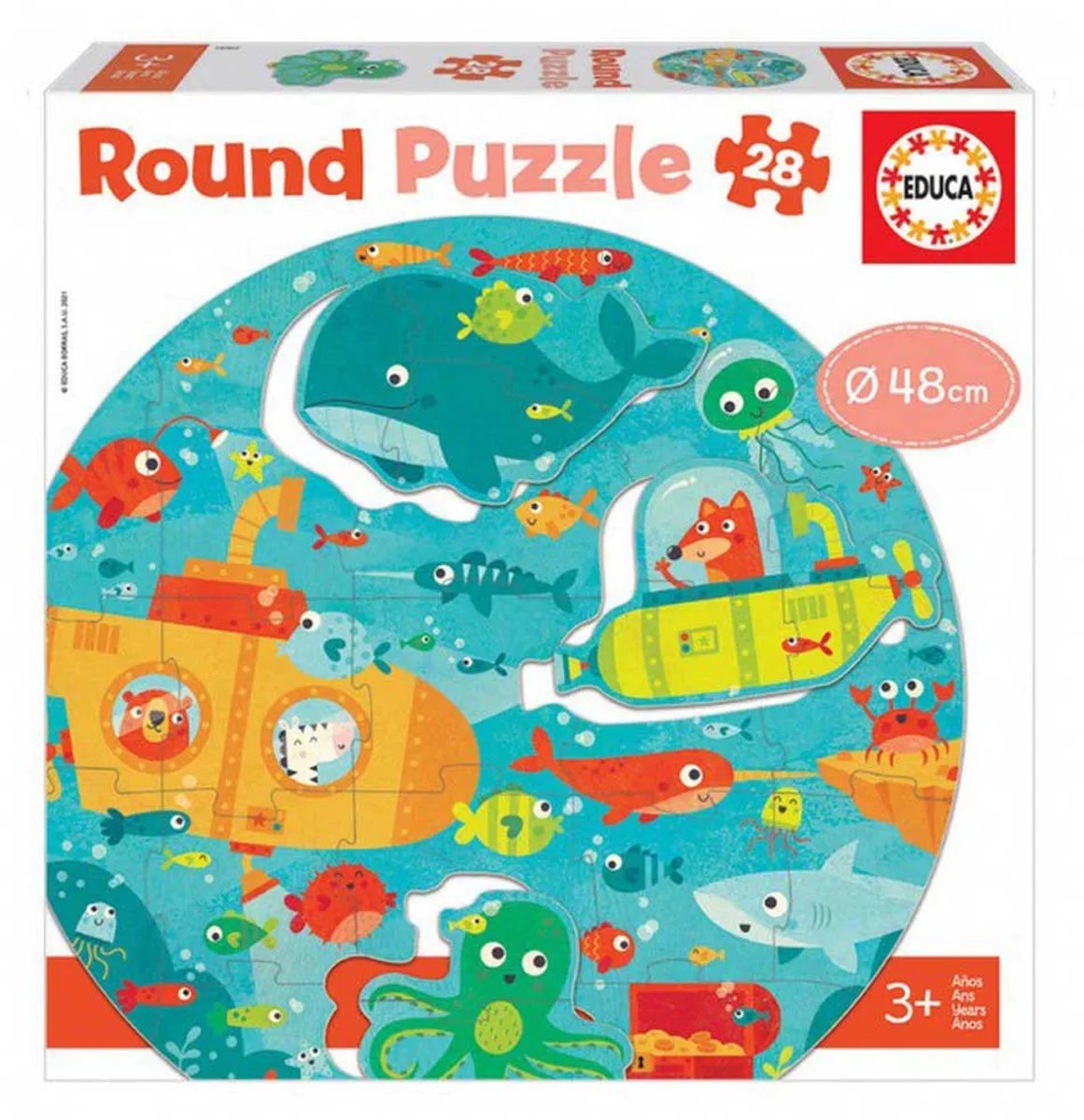 Educa - Onder water - Vorm puzzel 28 stukjes