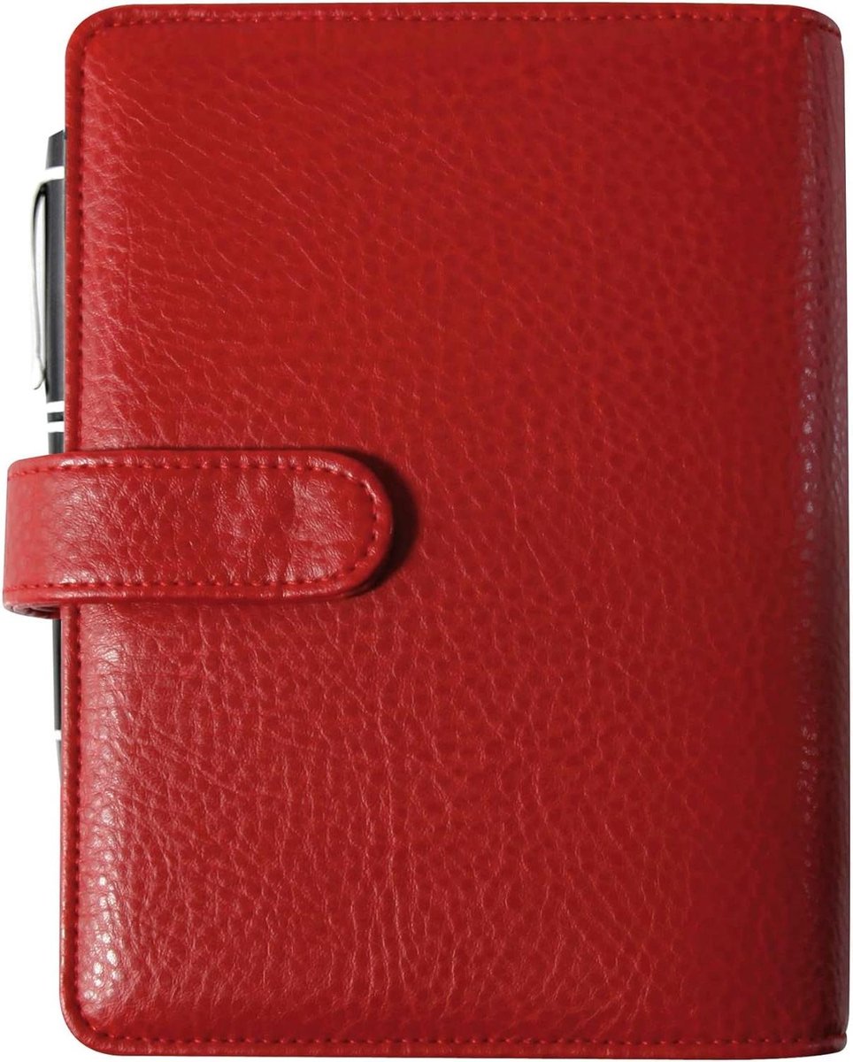 Organizer Planner - Agenda Map - Dagelijkse Planning - Navulbaar 6-rings Systeem - Formaat 17 - Rood