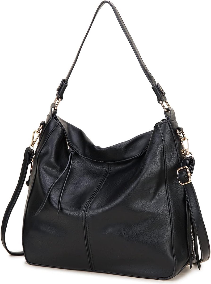 VX VONXURY Hobo Women's Stylish Faux Leather Tote Bag, Handbag, Large Shoulder Purse with Side Pockets for Work, Travel - ShopVlot