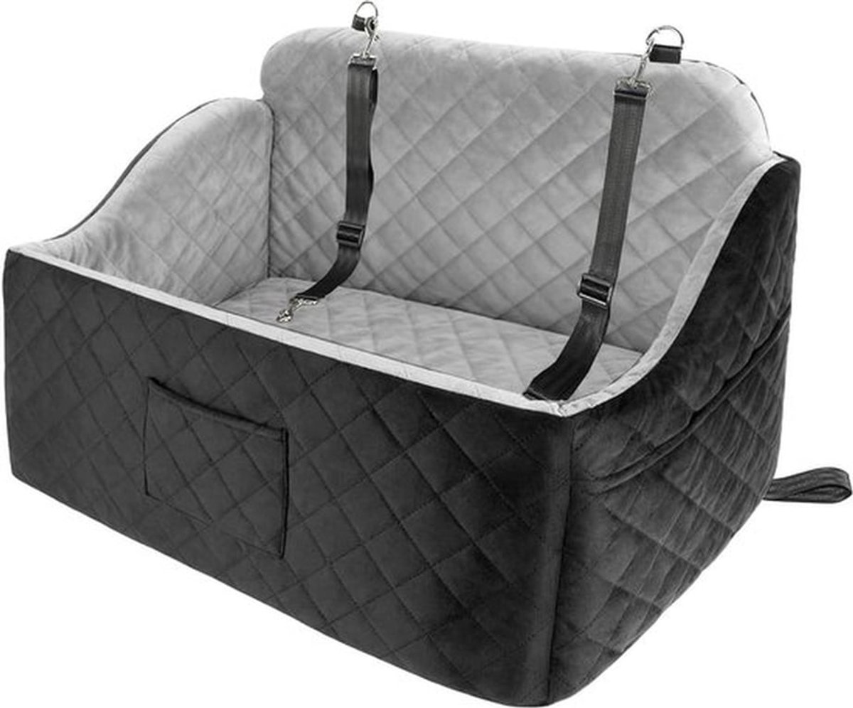 Hondenautostoel voor Middelgrote en Grote Honden, Verhoogde Hondenbooster voor Honden tot 30 kg, Wasbaar en Antislip, Ideaal voor Reiscomfort en Veiligheid