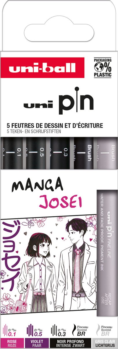 Uni-Pin Fineliner Set Manga Josei