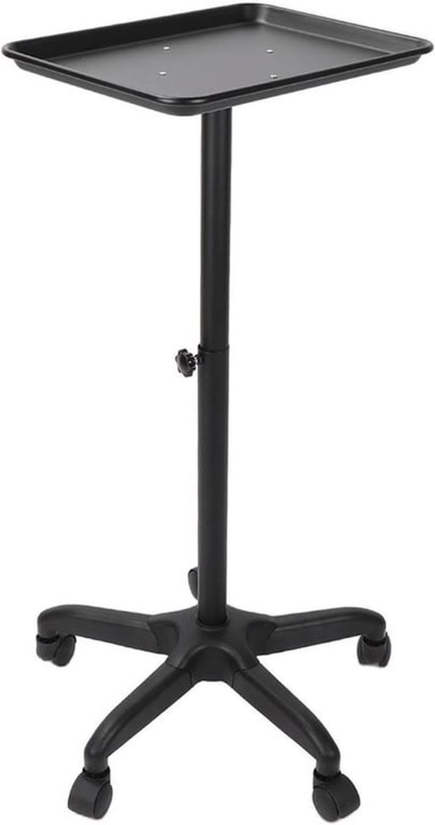 Verstelbare Salon Trolley met Wielen, Aluminium Beauty Kar met Opbergruimte voor Kappers en Schoonheidsspecialisten