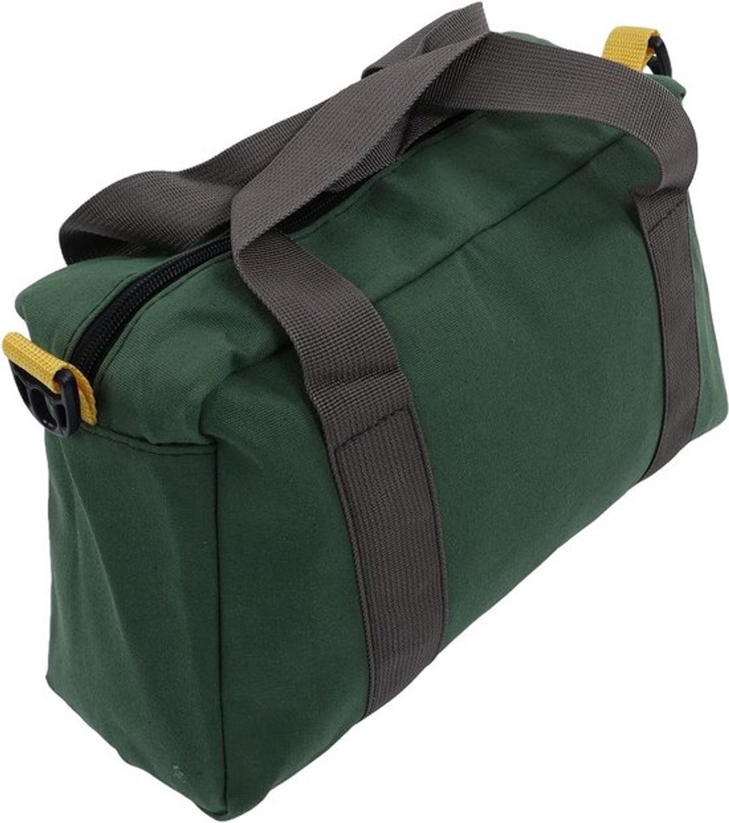 Zware Canvas Gereedschapstas met Brede Opening, Waterafstotend, Hoge Capaciteit voor Onderhoud en Opslag van Gereedschap (16 inch)