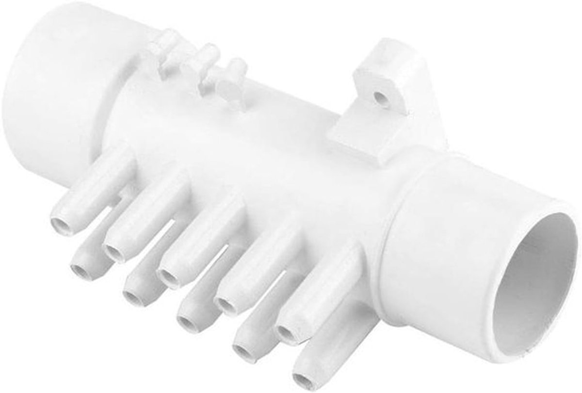 Verdeelstuk 10 mm PVC zwembadconnector sanitair met pluggen - 10 port waterspruitstuk vervangend onderdeel - voor zwembad.