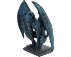 Gothic Tuindecoratie Beeld, Gargoyle Sculptuur Buitenbeeld met 3D-ontwerp - Grijs Kleurige Tuinbeeld 75cm