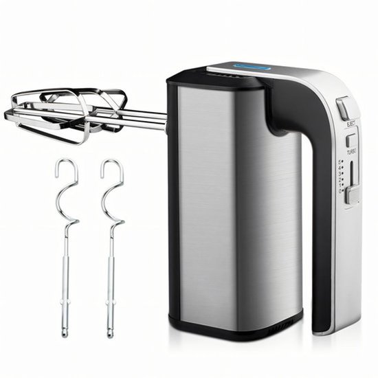 Staafmixer van roestvrij staal - Krachtige staafmixer met 5 snelheidsstanden - Turbostand met kneedhaak - Staafmixer, mixer, staafmixer, 300W van Merkloos — afbeelding 5