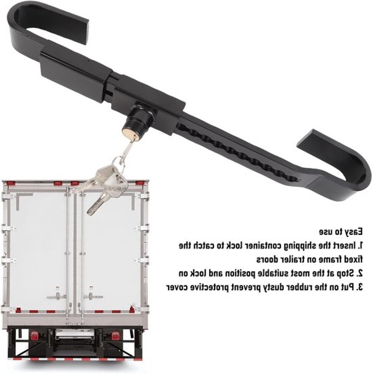 Verstelbare Metalen Slot voor Vrachtdeuren van 9-18 Inch met 3 Sleutels voor Veiligheid op Bouwplaatsen en Transport