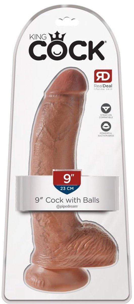 SnelShoppen - Realistische Dildo Met Balzak - 25 cm - Natuurlijke Aderingen - Huidvriendelijk Materiaal - Voor Intieme Momenten - Perfect Voor Alleen