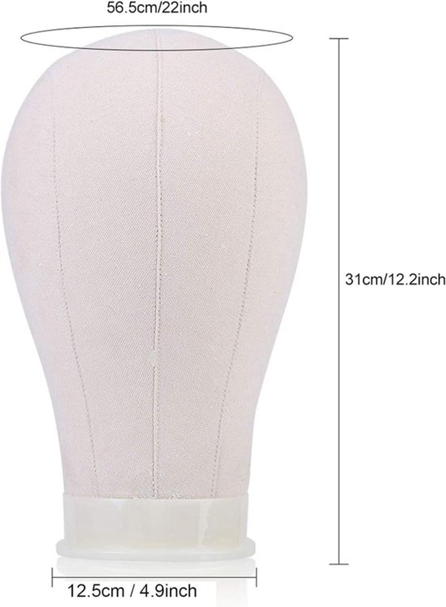 Praktische Pruikhouder voor Etalagepop - Hoofd Display met Klemstandaard - 3 Maten - Oefenhoofd - Poppenmodel - 22 Inch