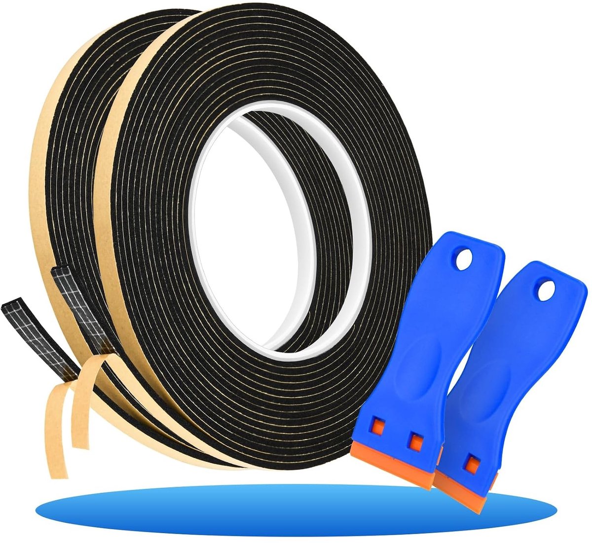 Ceranfeld Sealing Tape 10m met Kleine Schraper, 2 Stuks 7mm x 2mm Montage Tape voor Kookplaat en Keukenaccessoires