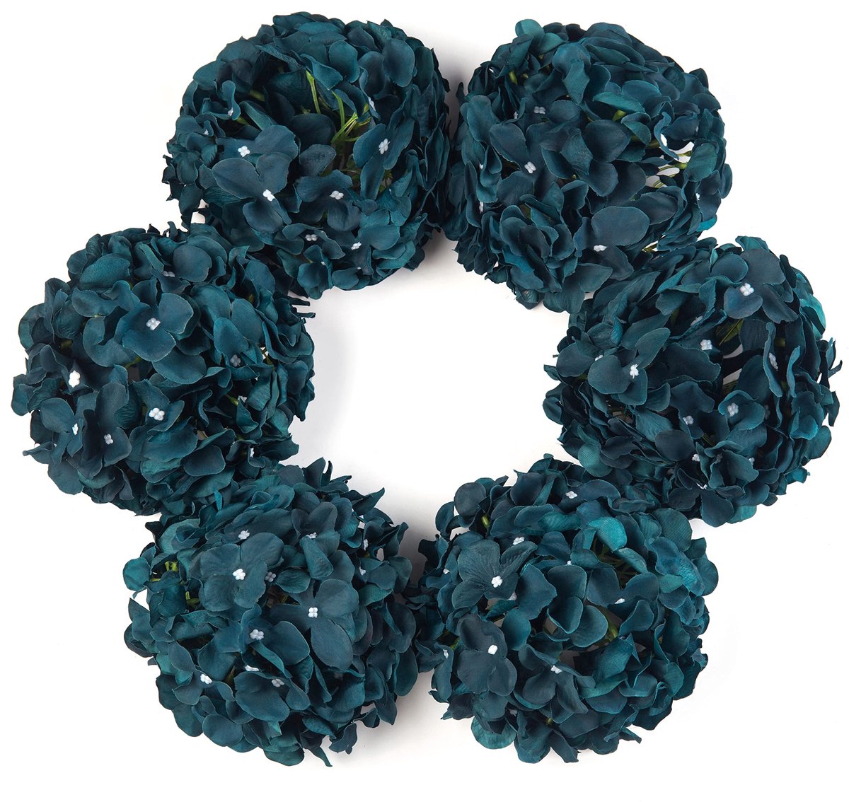 SnelShoppen - Kunstmatige Hortensia Bloemhoofden Pauwblauw - Realistische Nep Bloemen met Stengel - Perfect voor Bruiloft, Feest, Tuin en Thuis Decora