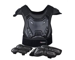 SnelShoppen - Kids Motorfiets Armor Pak Jeugd Dirt Bike Gear met Elleboog Guard Knie Shin Guard Pads Borst Wervelkolom Protector voor Buitensporten (z