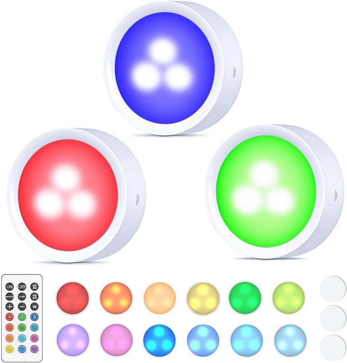 Draadloze LED Onderkastverlichting met Magnetische Lamp en Afstandsbediening voor Keuken, Display en DIY Projecten