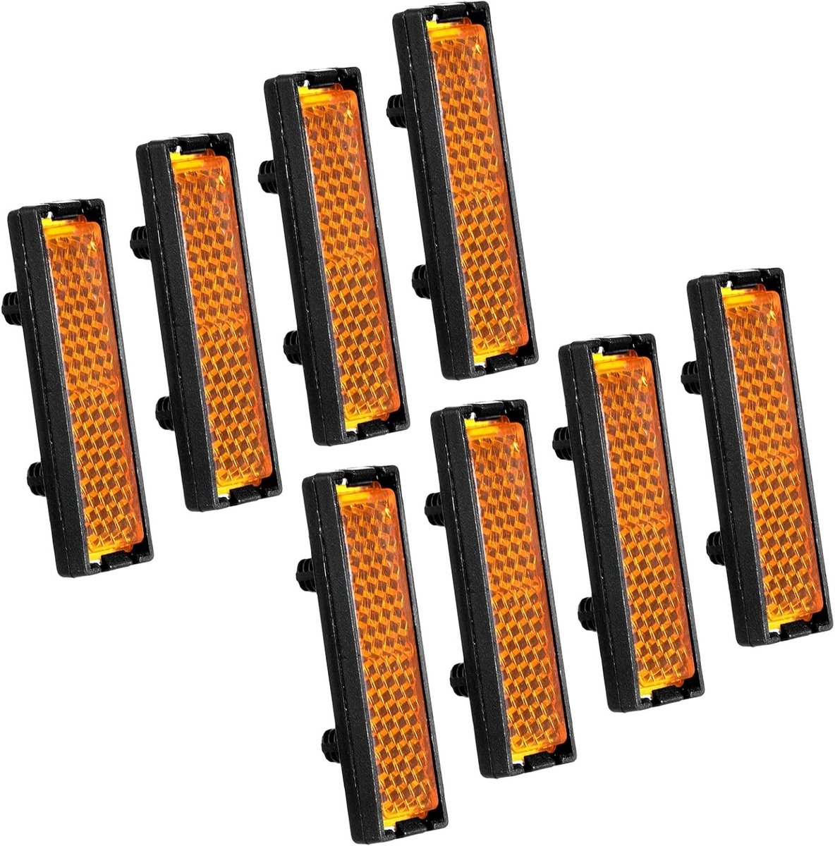 Set van 8 Fietspedalen Reflectoren - Veiligheidsreflectoren voor Fietsen, Nachtzichtbaarheid en Cat Eyes Reflectie voor Standaard Pedalen