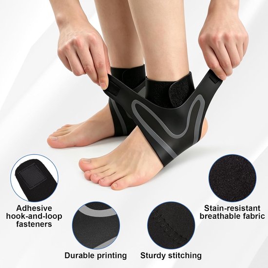 Enkelbandages voor plantaire fasciitis en achillespeesblessures - Ademend en comfortabele voetsteun voor dagelijks gebruik, sport en werk, maat XL — afbeelding 4