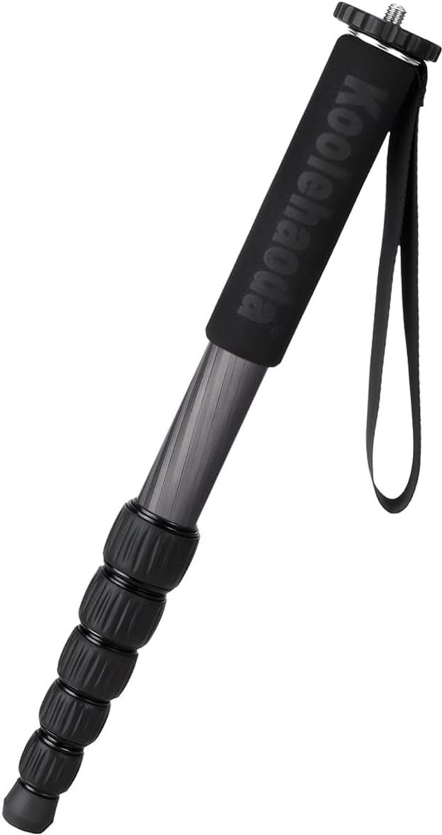 Draagbare Carbon Fiber Monopod voor Camera's, 6-delig Compact Unipod met Max. Belastbaarheid van 10 kg, Ideaal voor Fotografie en Videografie
