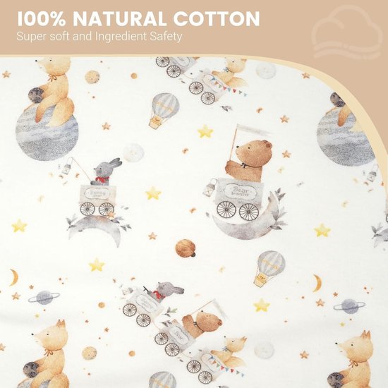 Comfortabele Baby Slaapzak 1 Tog van 100% Katoen met Verstelbare Drukknoopsluitingen en Zijrits, Ideaal voor Jongens en Meisjes, Geschikt voor Alle Seizoenen, 2-Pack, Grijs, 6-12 Maanden — afbeelding 4