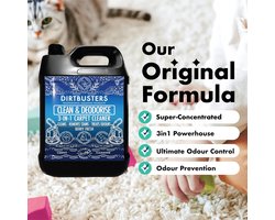 SnelShoppen - Tapijt Cleaner Shampoo - Dirtbusters Clean & Deodorise - Berry Fresh - 5L - Effectieve Vlekverwijderaar voor Huis, Auto en Kantoor - Fri