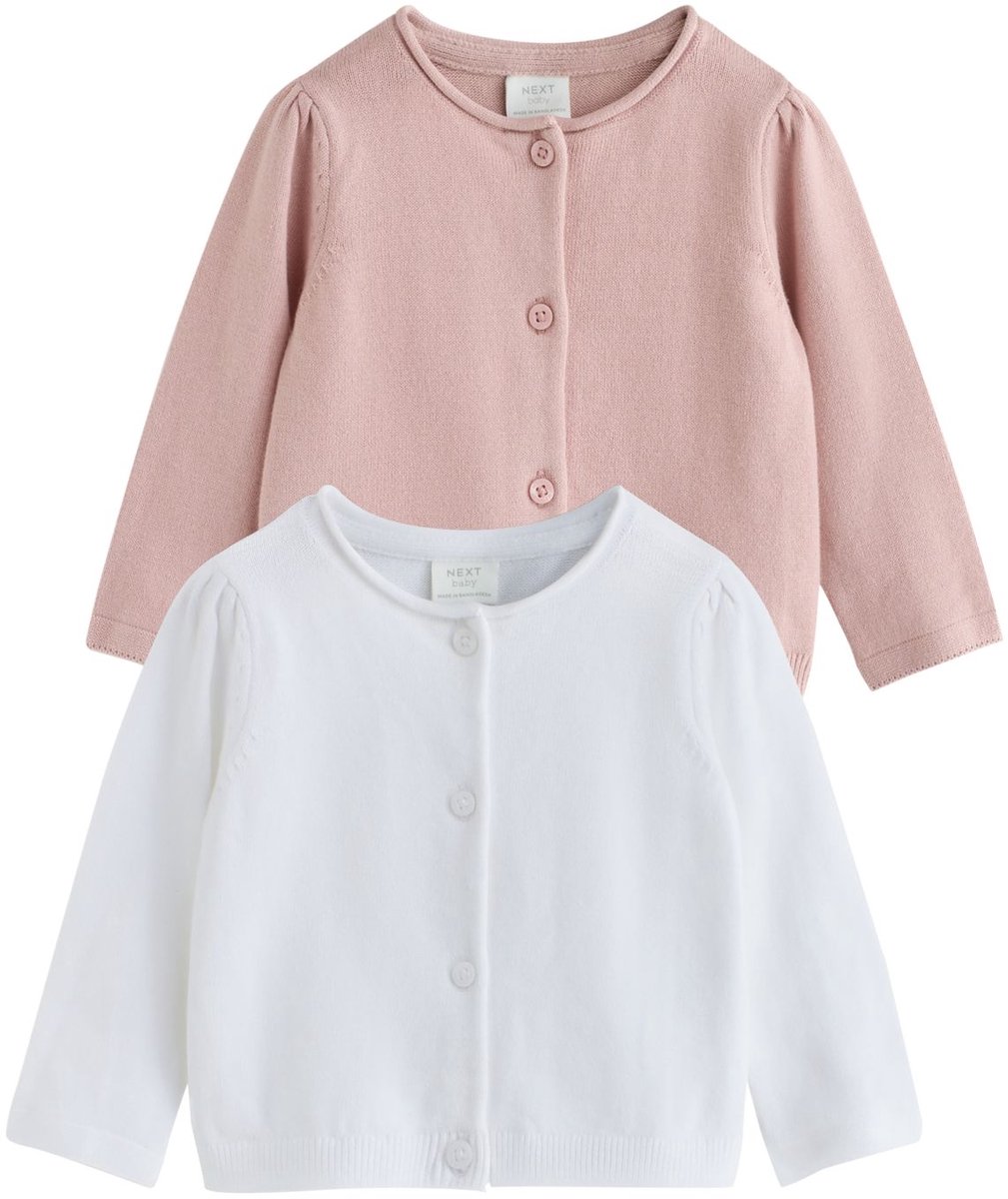 Next - Meisjes - Set van 2 babyvestjes - Wit