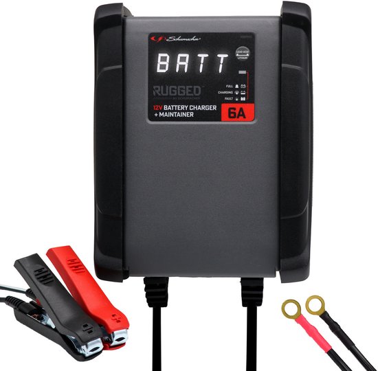 Schumacher Electric SPX 459 – Automatische Druppellader 6A 12V voor auto, scooter, motor – Smart akku lader met microprocessor